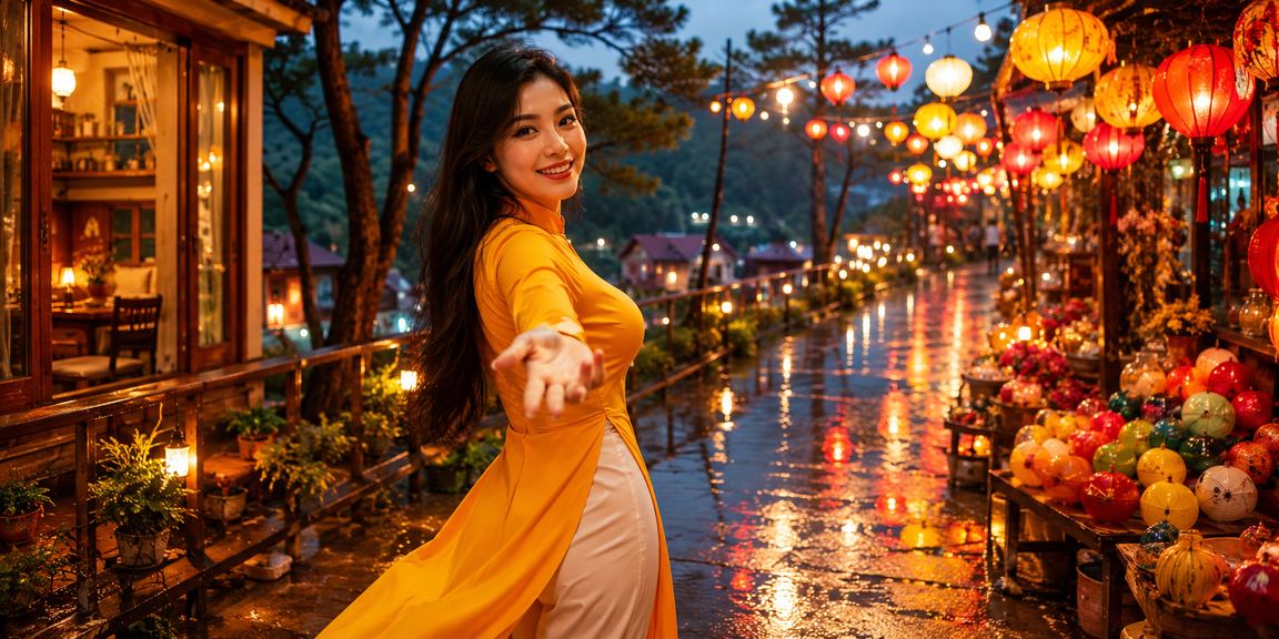 Không khí chợ đêm Đà Lạt lung linh, người chơi xổ số và nhận tiền thưởng mc2 tại sự kiện